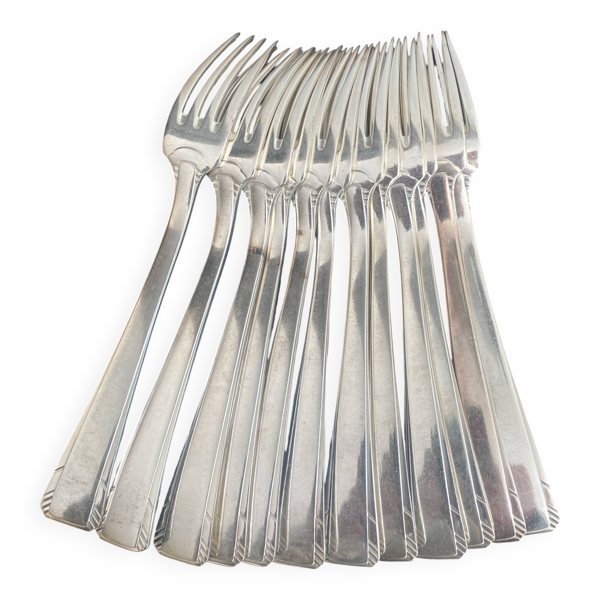 23 silver-plated metal forks Ercuis