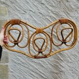 Italian rattan coat rack