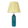 Lampe de table scandinave en grés cérame abat-jour raffia, Nymølle pottery, Danemark 1960s