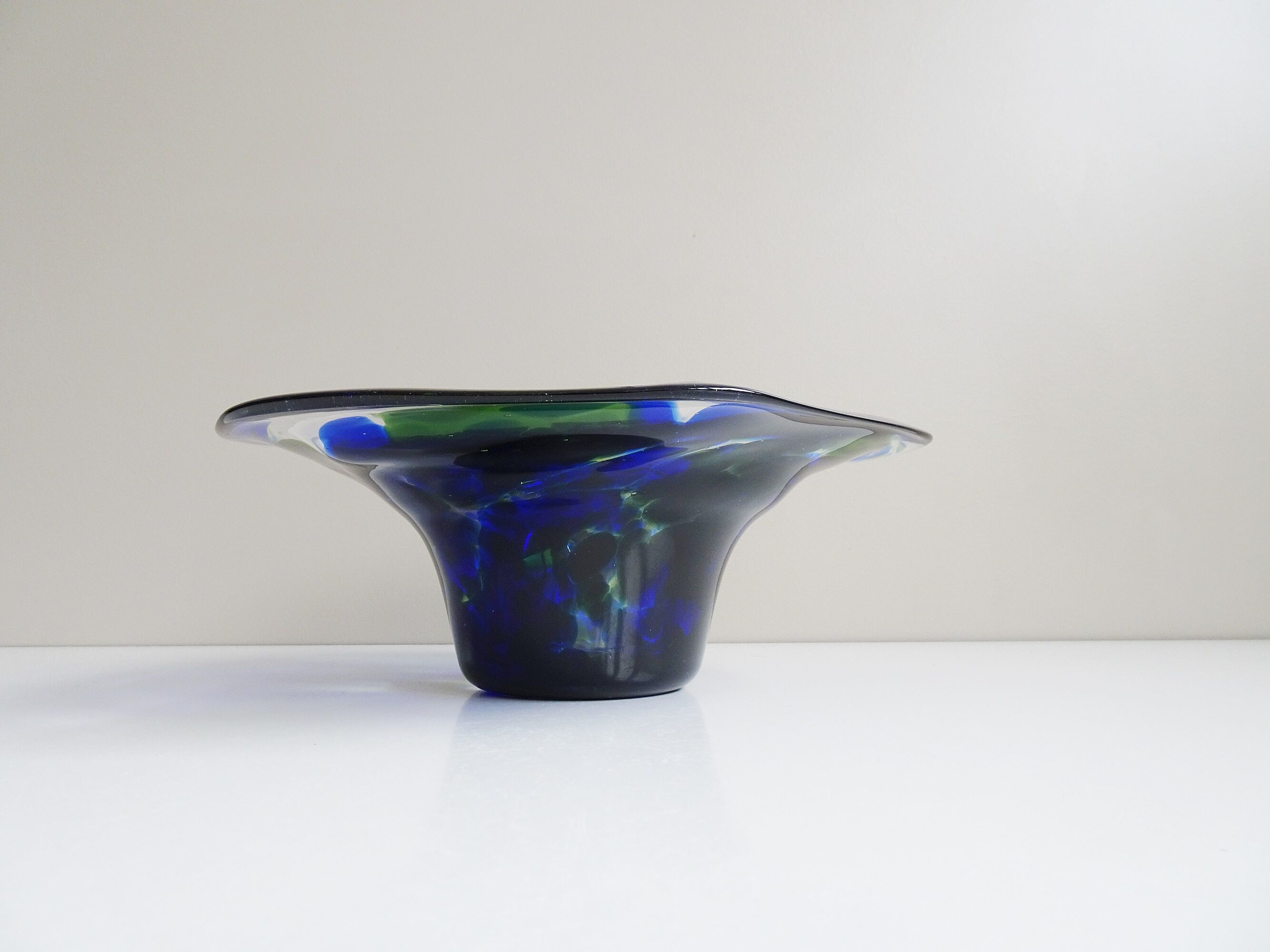 colorful glass art bowl