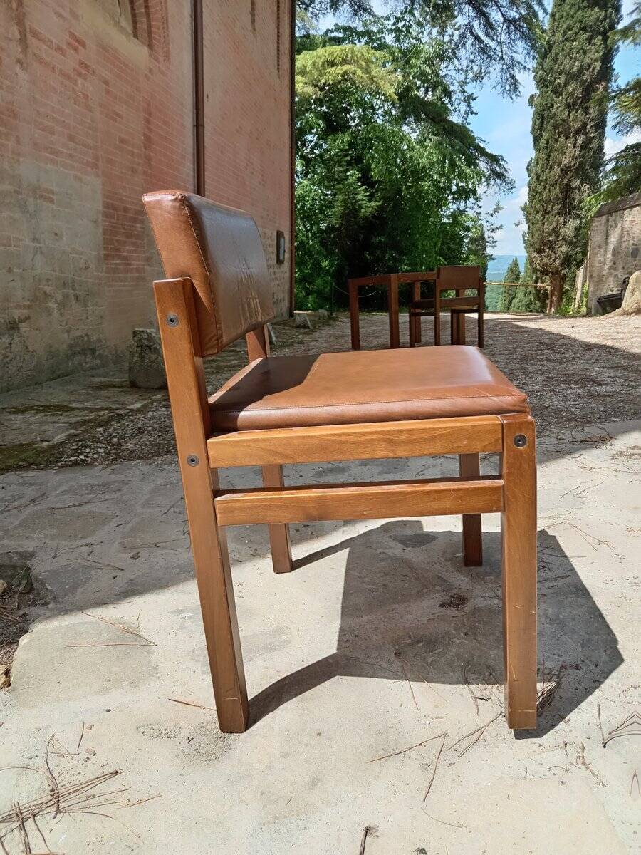 Chairs and table by Umberto Brandigi for Planula, 1960s, set of 5