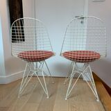 Pair of Wire chairs by Ray & Charles Eames, Vitra edition
