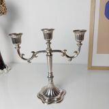 Vintage silver brass candle holder