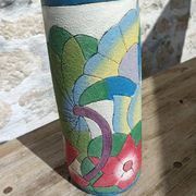 Signed cylinder vase