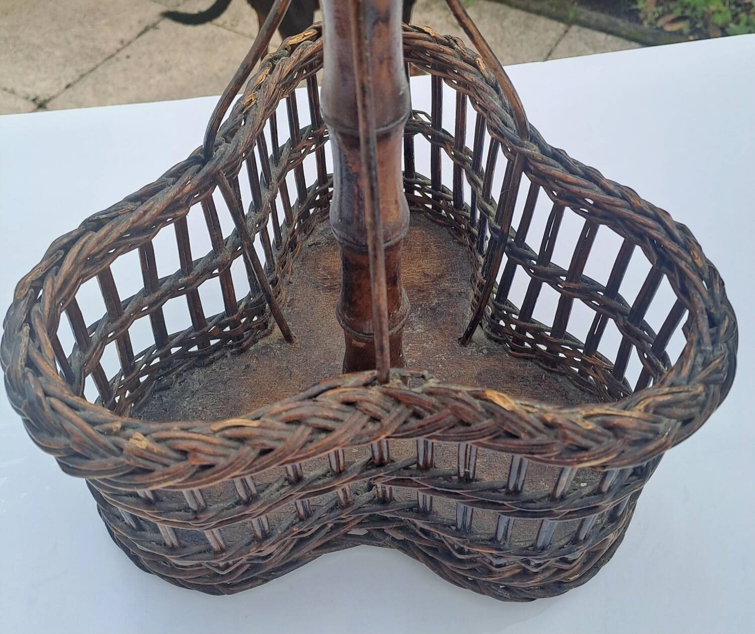 Porte-bouteilles en osier Vintage