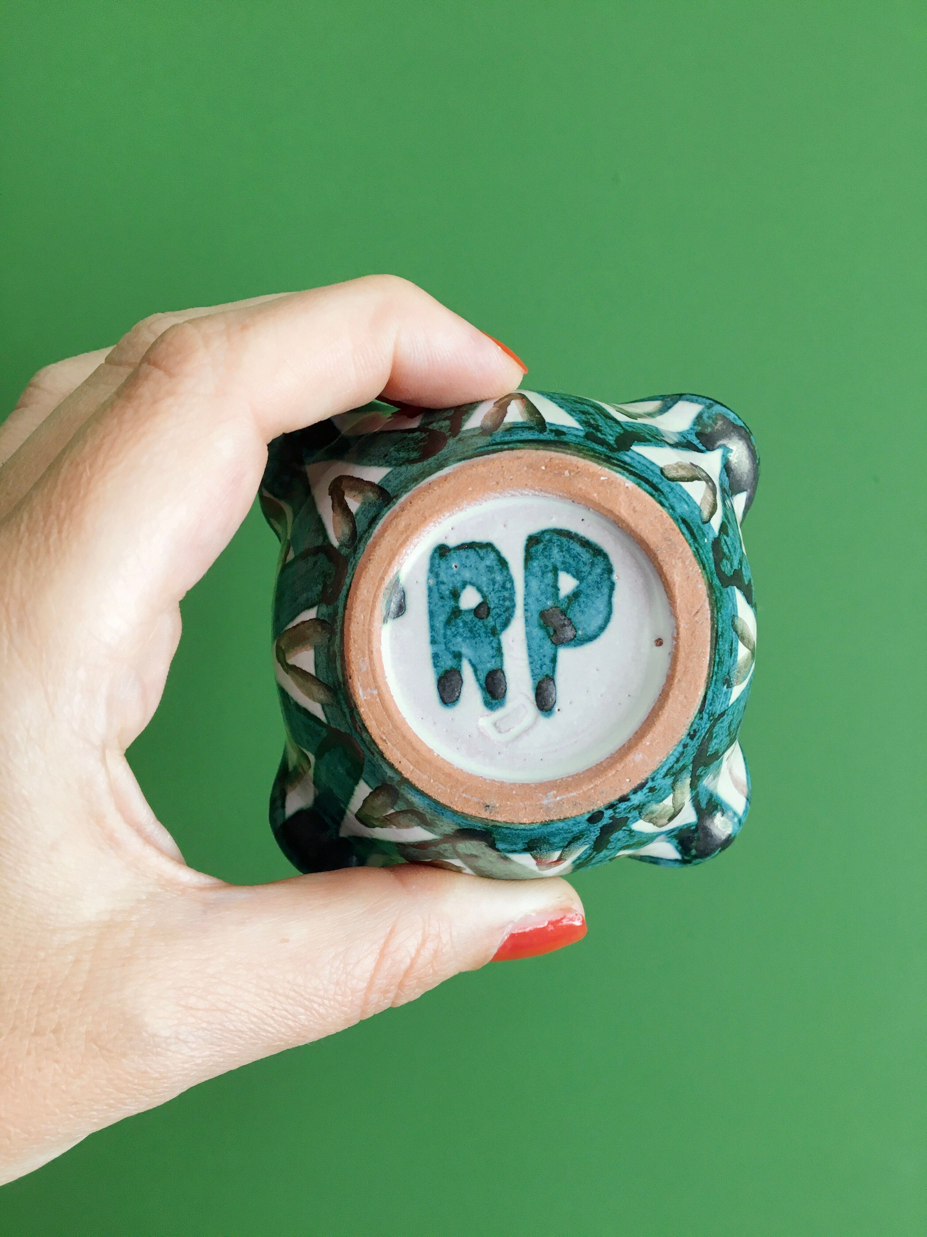 Vintage ceramic ashtray, signed Robert Picault