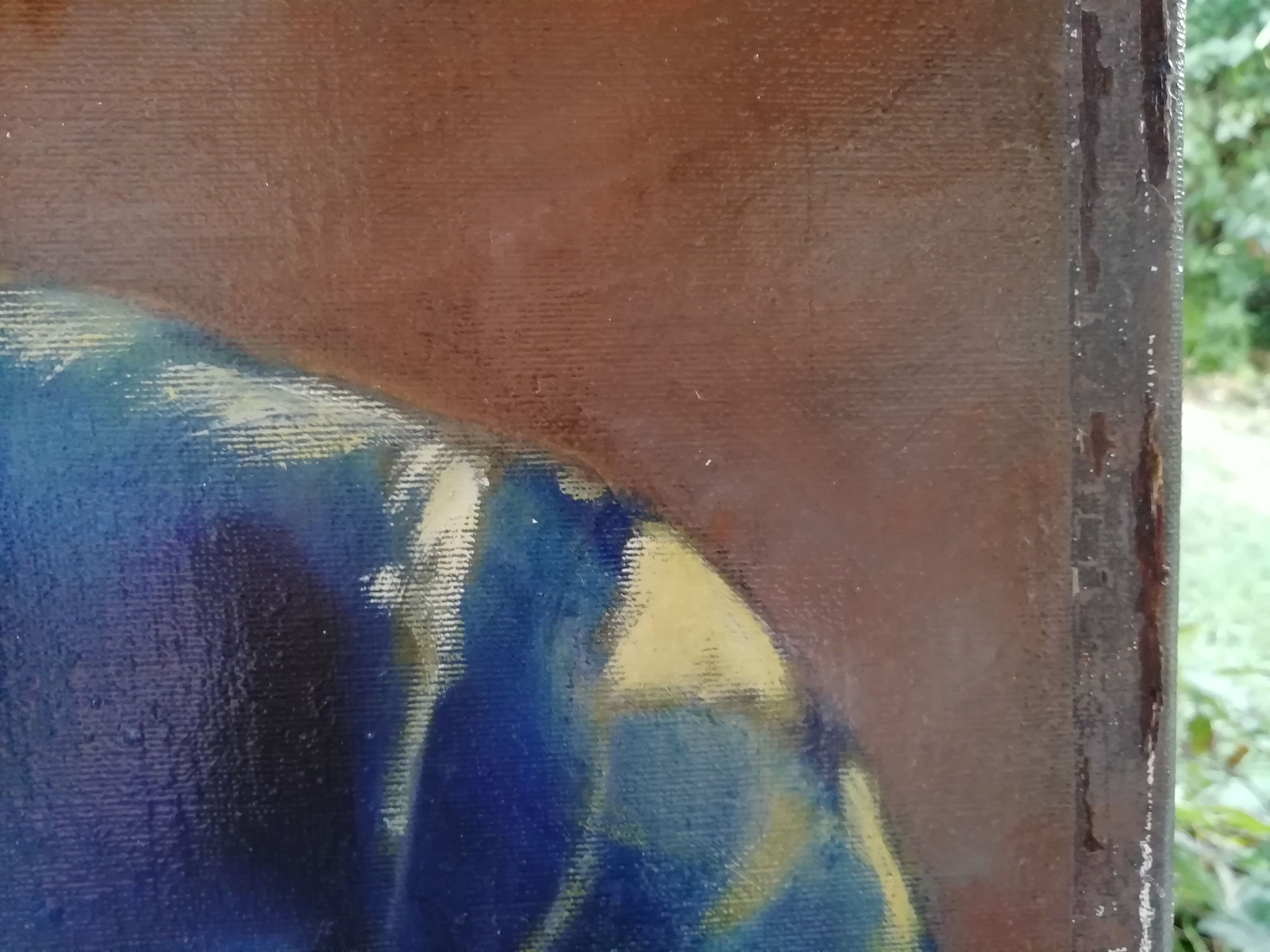 Huile sur toile vieil homme