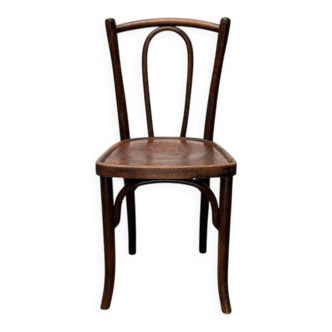 Art Deco curved wooden café chair, 1930s