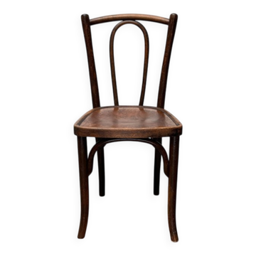 Art Deco curved wooden café chair, 1930s