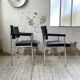 Pair of chrome office chairs