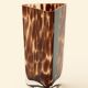 Large triangular glass vase