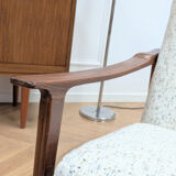 Vintage reupholstered Scandinavian armchair