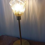 Amber and citrine draped globe table lamp dlg Murano