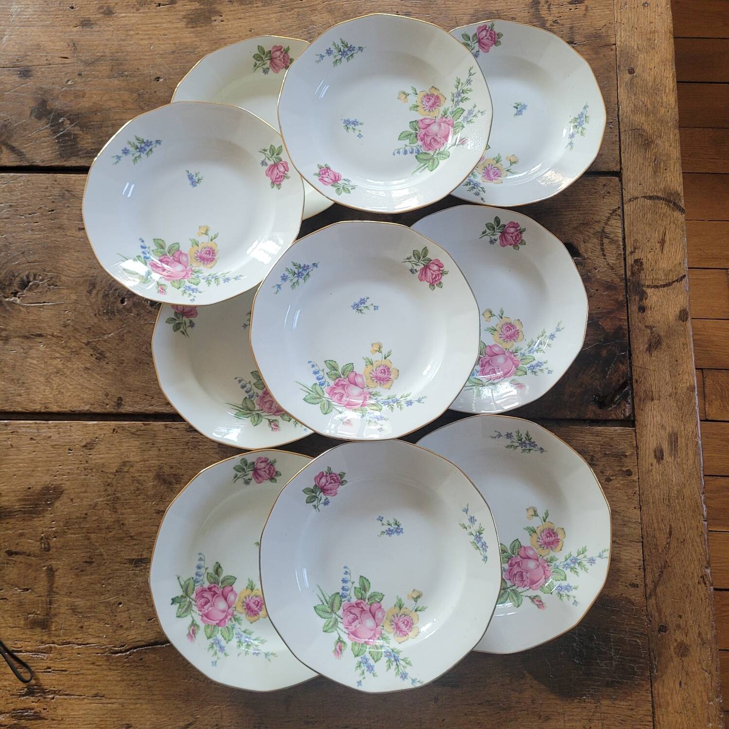 10 Limoges Porcelain Pans Plates – Circa 1915
