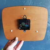 Vintage clock silent rectangular wall clock "Yellow Flash"