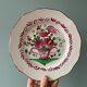 Set of 2 plates XIXth Les Islettes, rooster decoration and flowery basket