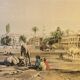 Orientalist engraving, view of the Shereef Bey Palace in Cairo, 20th century