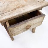 Rustic side table with drawer