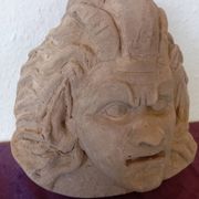 Sculpture argile terre cuite tête