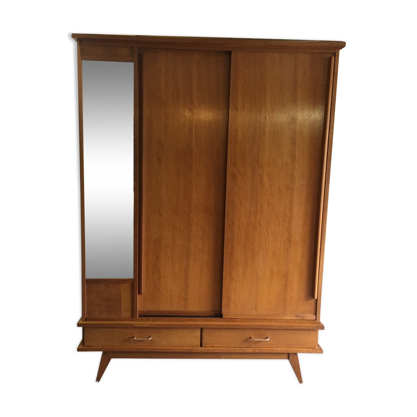 Compas feet and sliding doors cabinet - 1950s