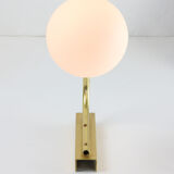 Mid century Italian Golden & Opaline Wall Lamp