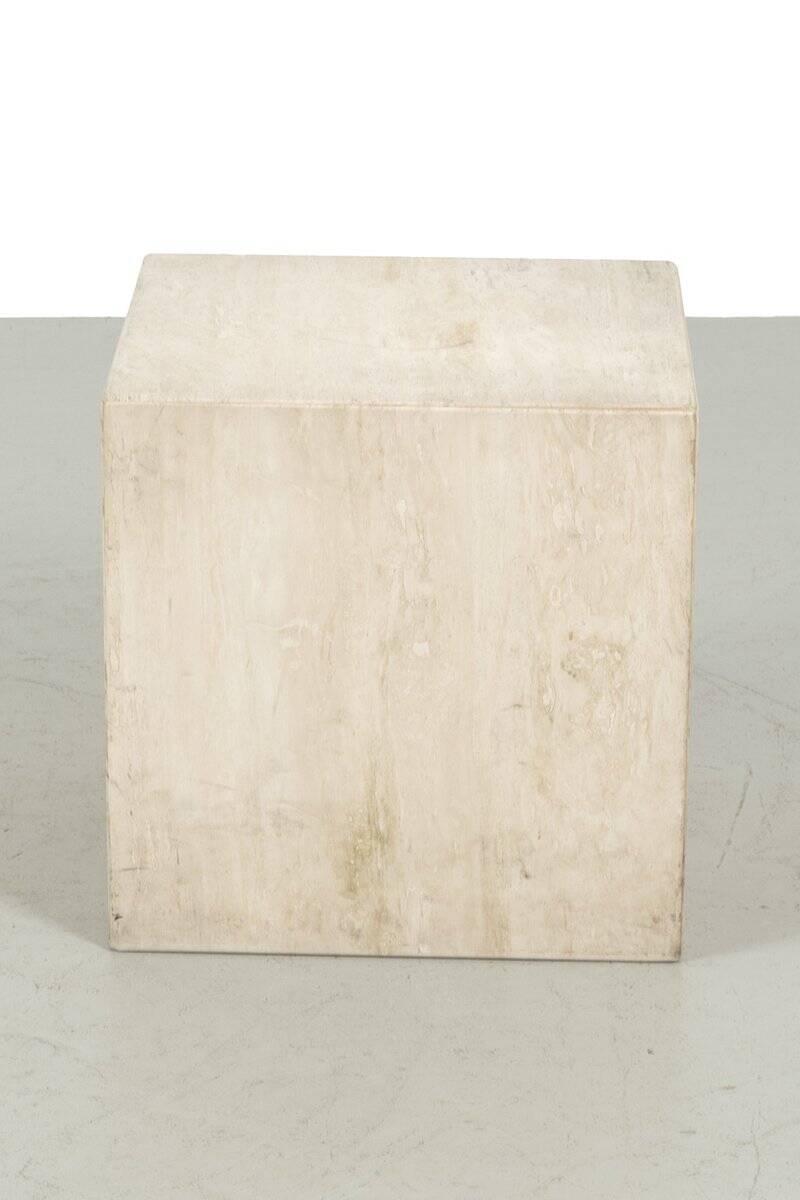 Vintage Travertine Side Table