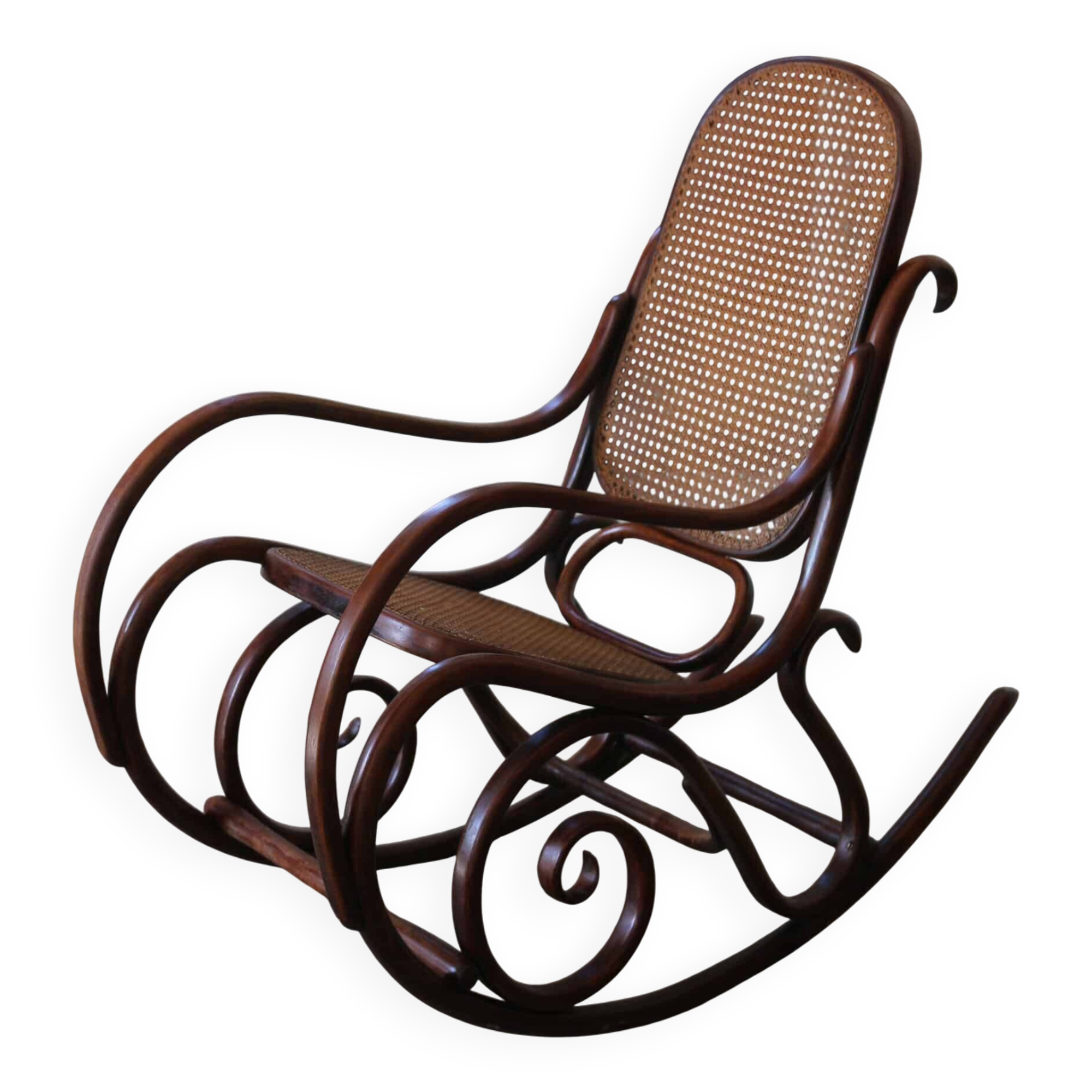 Vintage Thonet rocking chair, 1970s.