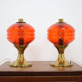 Pair of Design Glass Table Lamps, 1960s