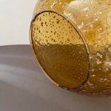 Large amber globe with glittery bubbles