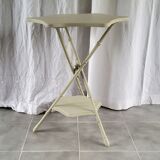 Patinated tripod pedestal table