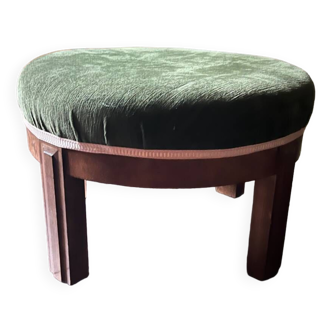 Tabouret velours et bois