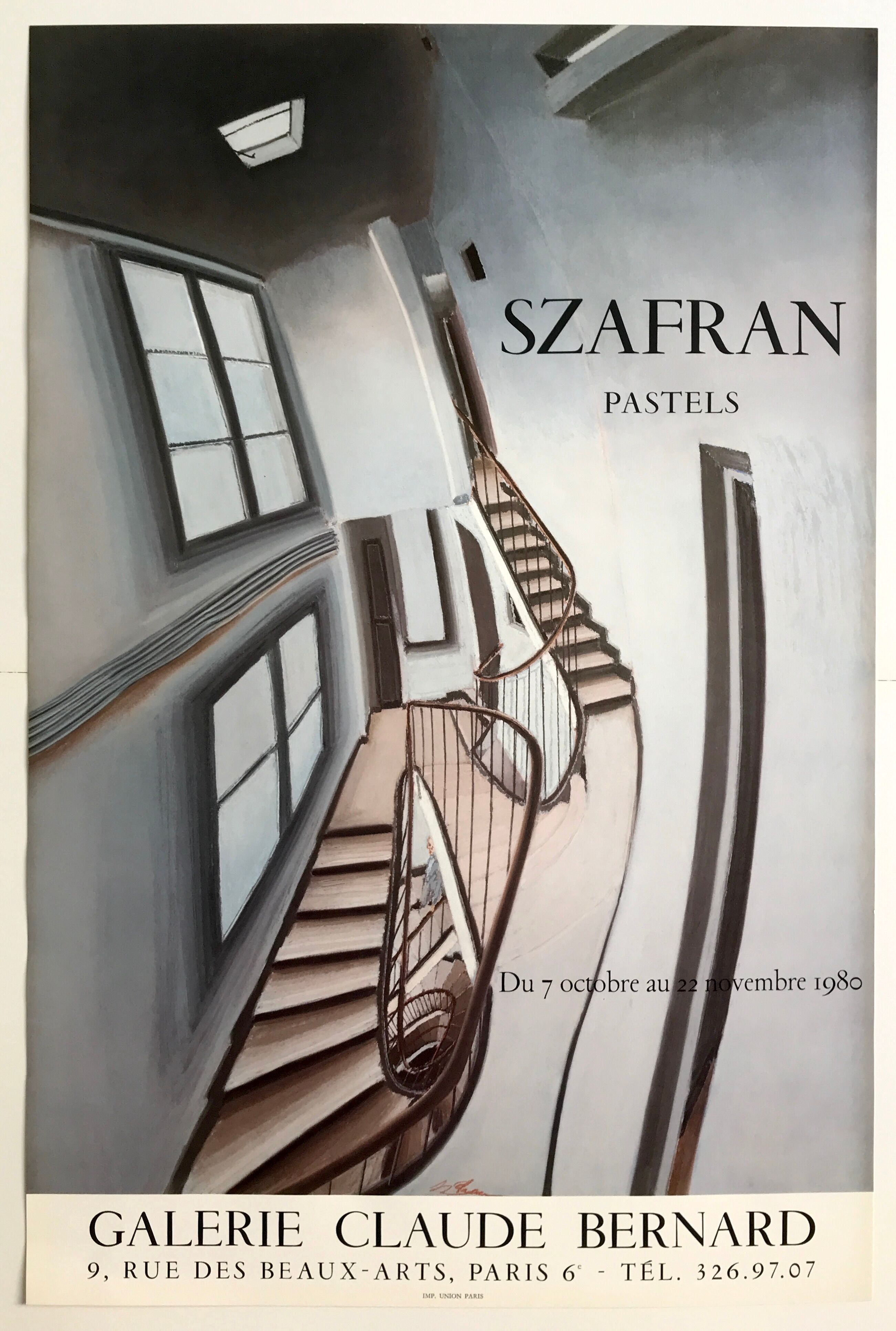 Exhibition poster by Sam Szafran, Galerie Claude Bernard, 1980