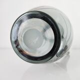 Engraved glass pitcher