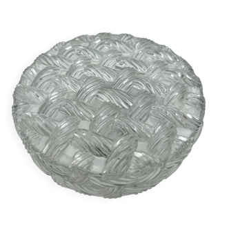 Ceiling Lamp Light Vintage 1970s Basket Weave