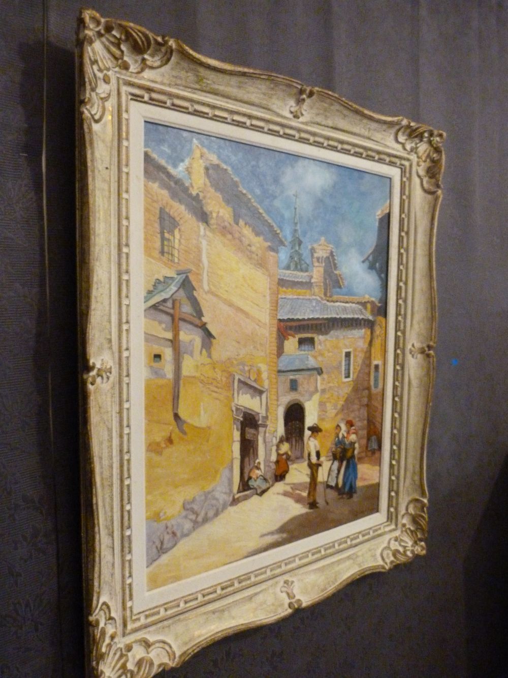 Spanish Village signed Diaz de la poue