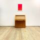Danish Mid Century Teak Writing Cabinet, Bureau or Secretary Desk with roll top, 1960s
