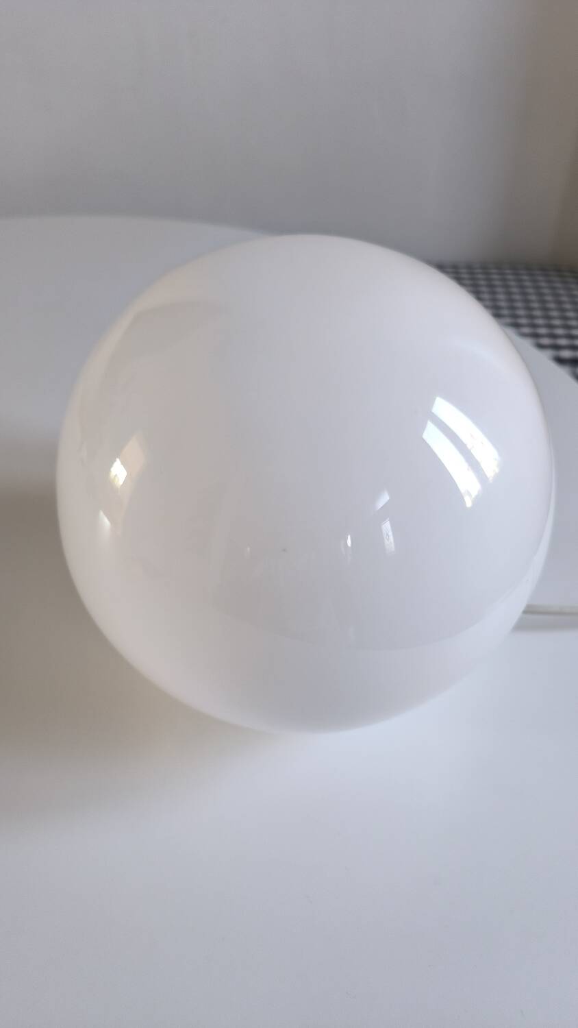 White opaline table lamp from Ikea, 1990