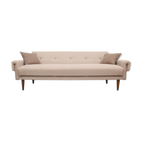 Scandinavian 3-seater sofa in beige, completely restored