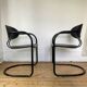 4 Effezeta chairs Italy tubular mid century vintage design 1980