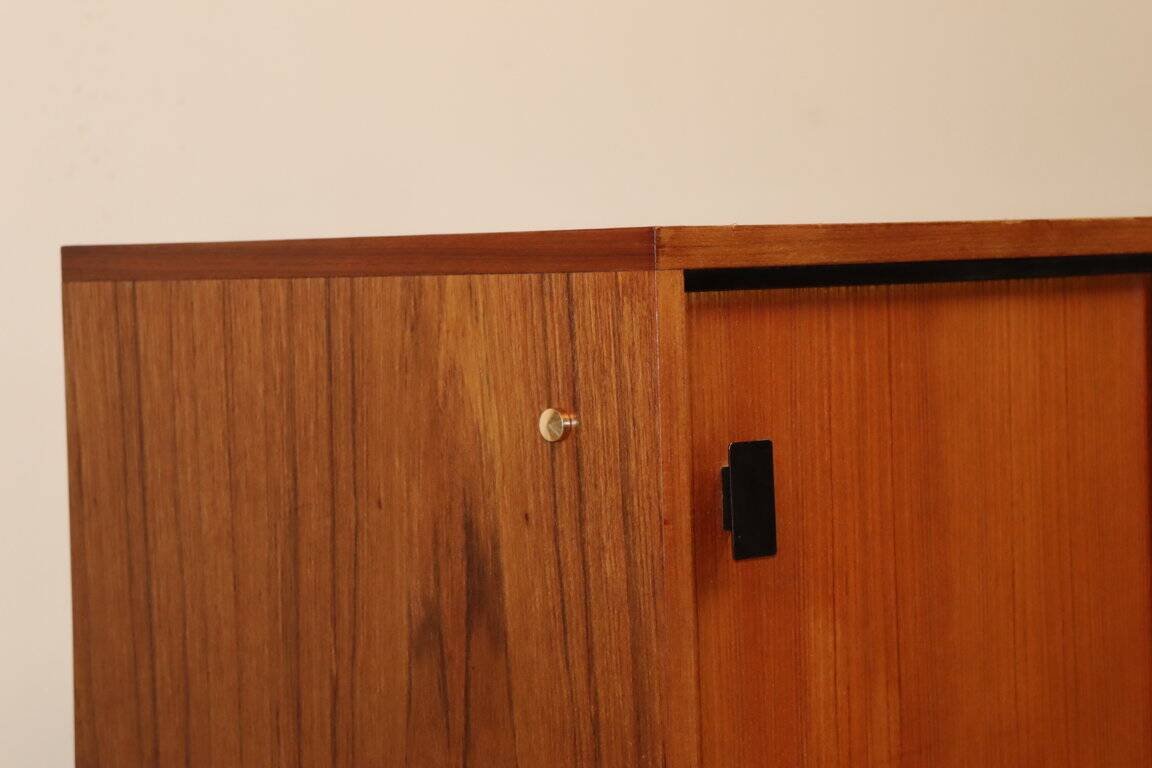 Vintage sideboard in wood and metal, 1960s