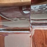 Pair of 70s design smoked plexiglass bedside tables