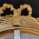 Louis XVI mirror in gold resin decorated with knots 44x62cm