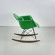 Fauteuil à bascule Eames Herman Miller RAR vert Kelly