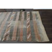 Striped Turkish Vintage Oushak Runner Handmade Wool Runner Rug 131x444
