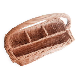 Rattan bottle basket