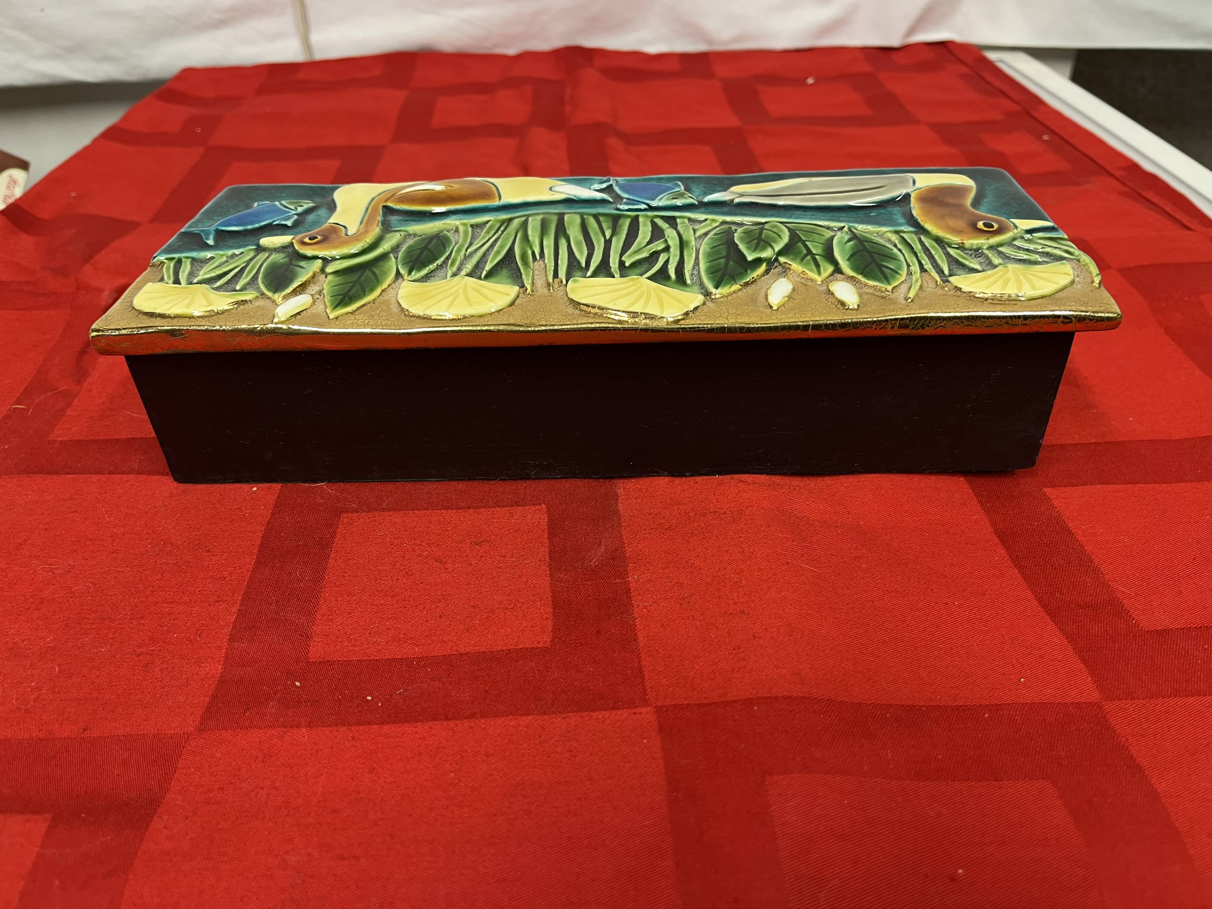 Ceramic duck box Mithe Espelt