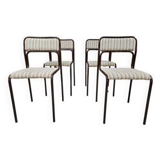 Lot de 4 chaises empilable 1980 vintage