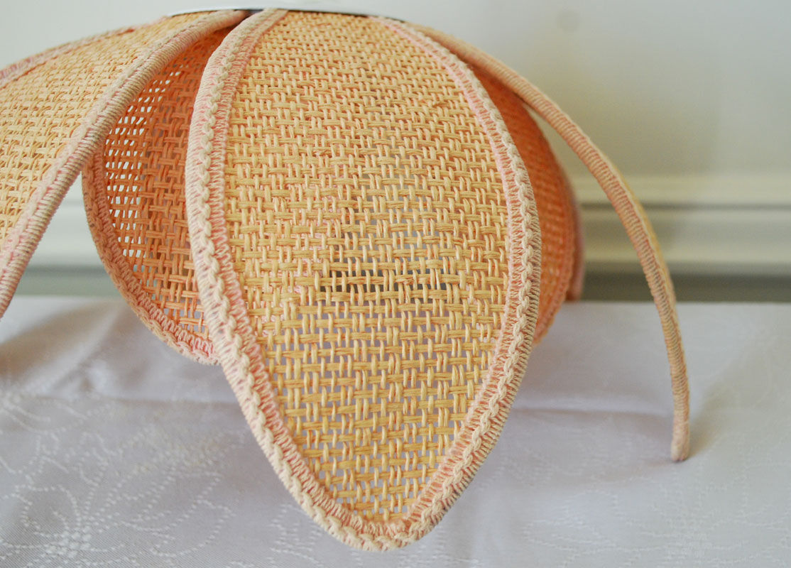 Flower rattan pendant light