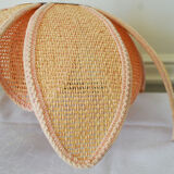 Flower rattan pendant light