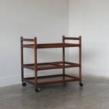 Mid-Century Modern Danish Serving Trolley in Rosewood by Henning Korch for
